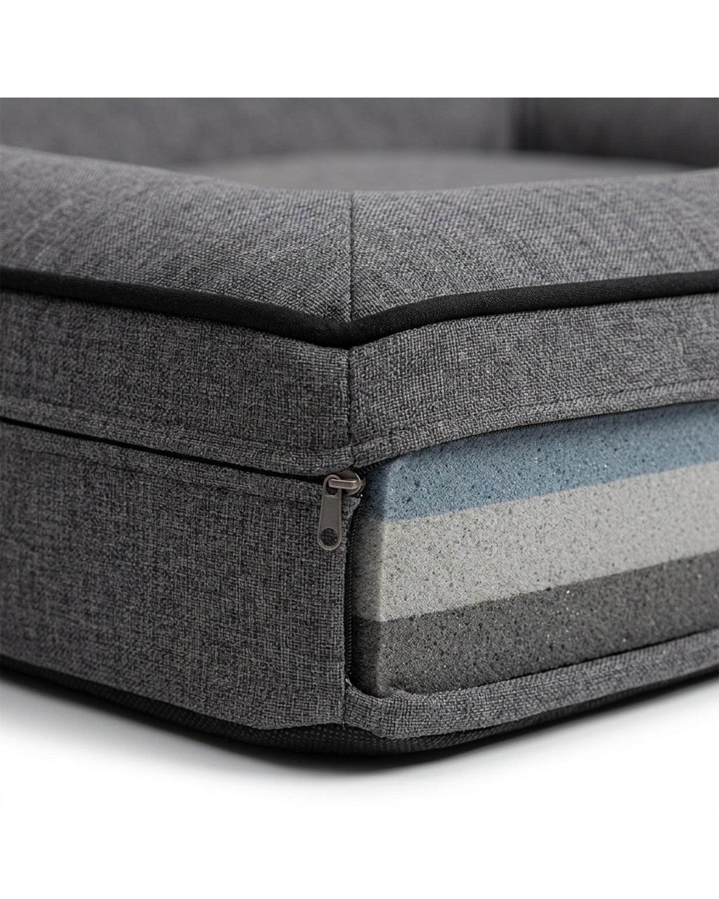Rostl Large Layered Foam Dog Bed 110 x 80 cm Charcoal - Detail view