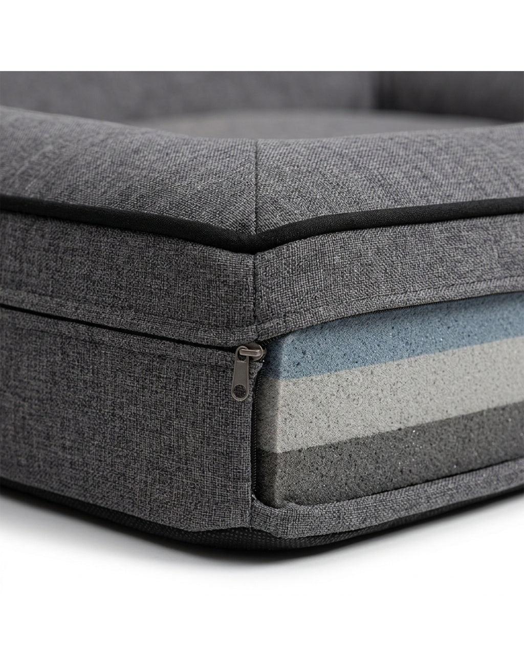 Rostl Large Layered Foam Dog Bed 110 x 80 cm Charcoal - Detail view